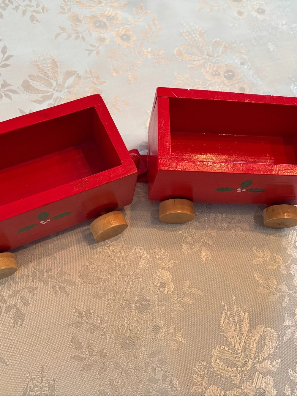 Vtg Kurt S Adler Wooden Candy Train Santa Three Cars 26”